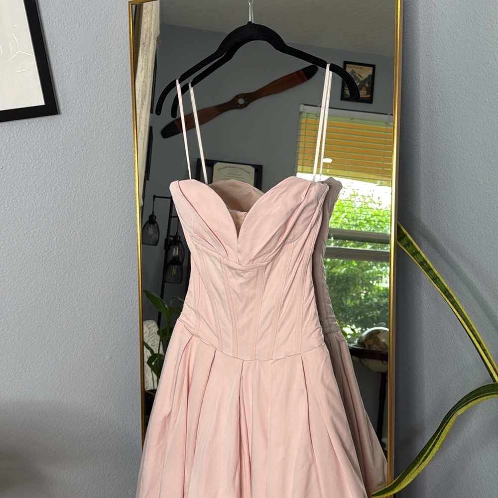 HOUSE OF CB 'Lady' Ballerina Pink Strapless Midi Dress NWOT - Picture 8 of 10